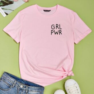 Дамска Тениска GRL PWR*little left side