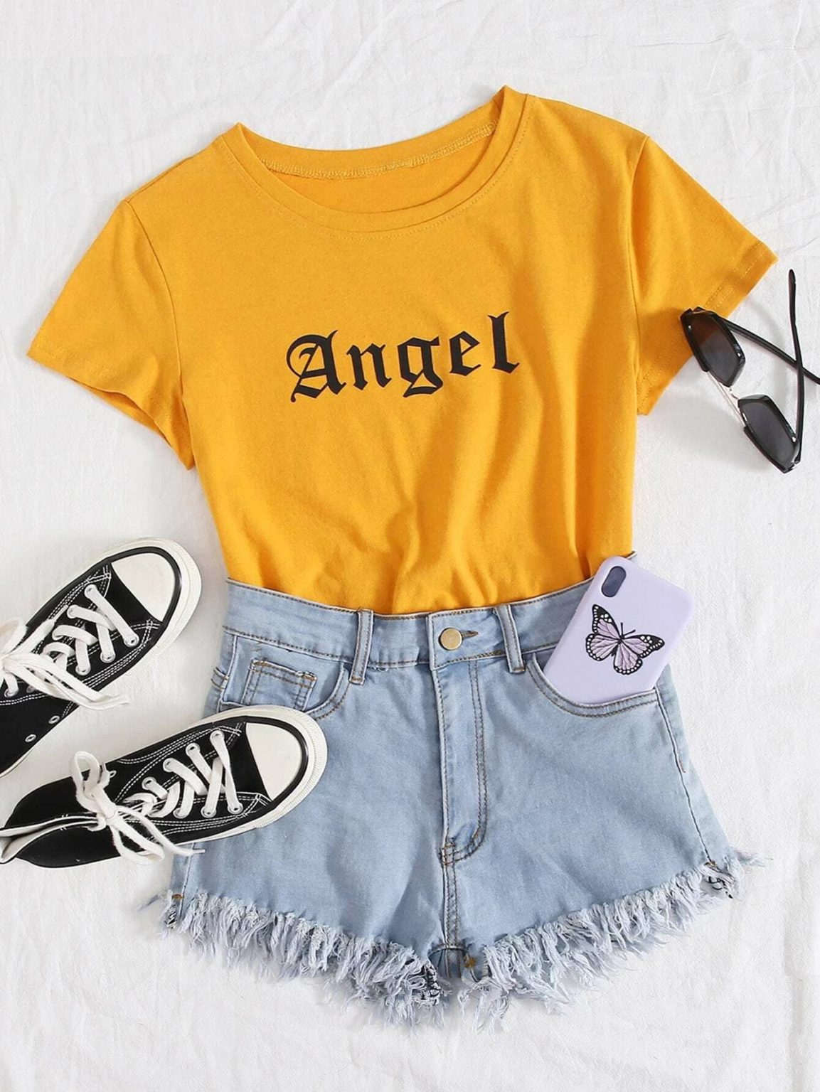 Дамска Тениска Angel*yellow