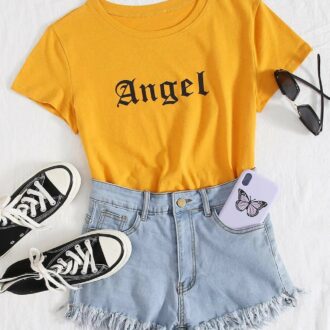 Дамска Тениска Angel*yellow