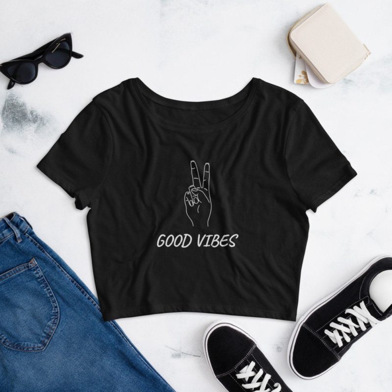 Кроп Топ Good Vibes*black