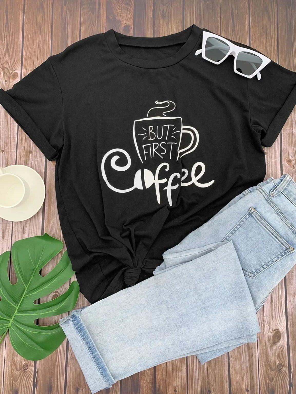 Дамска тениска But First Coffee*2020