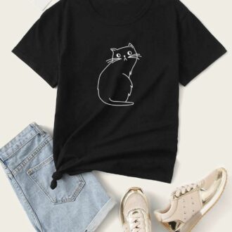Дамска тениска Cute Cat