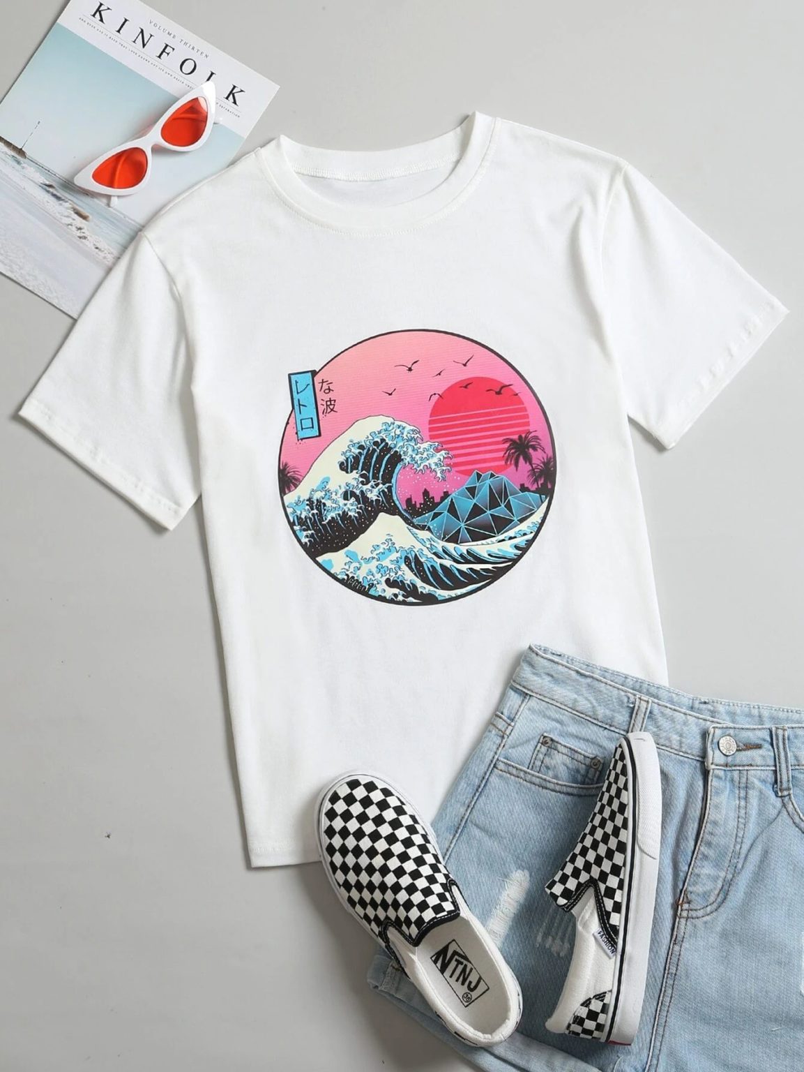 Дамска тениска Ocean Waves*colorful DTG