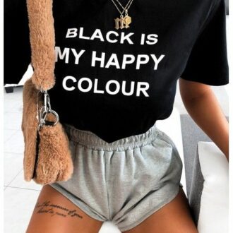 Дамска тениска Black Is My Happy Colour
