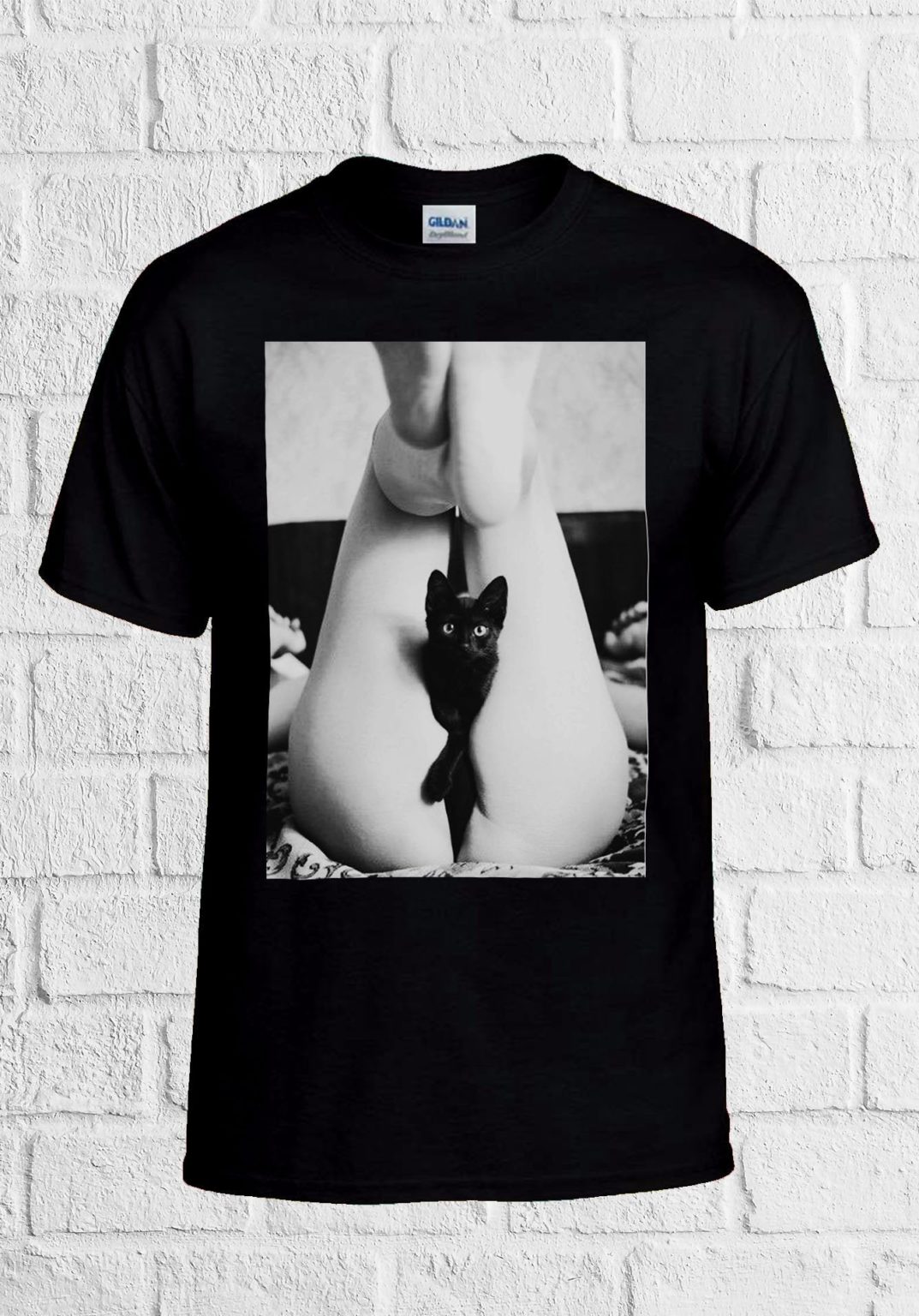 Мъжка Тениска Black Kitty DTG