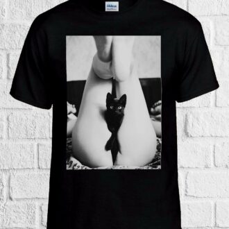 Мъжка Тениска Black Kitty DTG