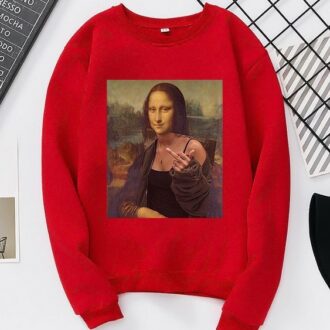 Дамска блуза Mona Lisa Middle Finger DTG - SALE