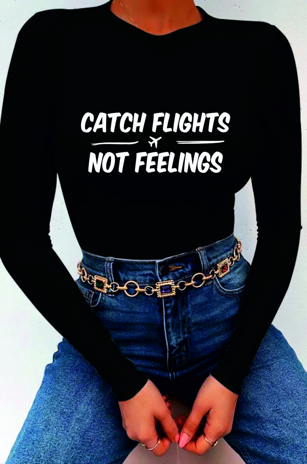 Дамско Боди Catch Flights Not Feelings