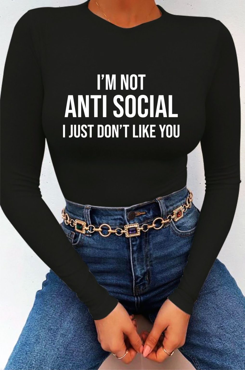 Дамско Боди I'm Not Anti Social