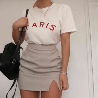 Дамска тениска Paris*red letters