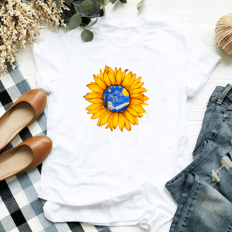 Дамска тениска Sunflower / Starry Night DTG