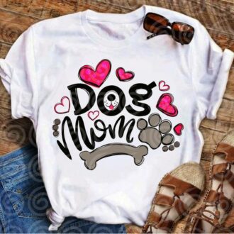 Дамска тениска Dog Mom DTG