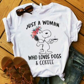 Дамска тениска Just a Woman / Snoopy DTG