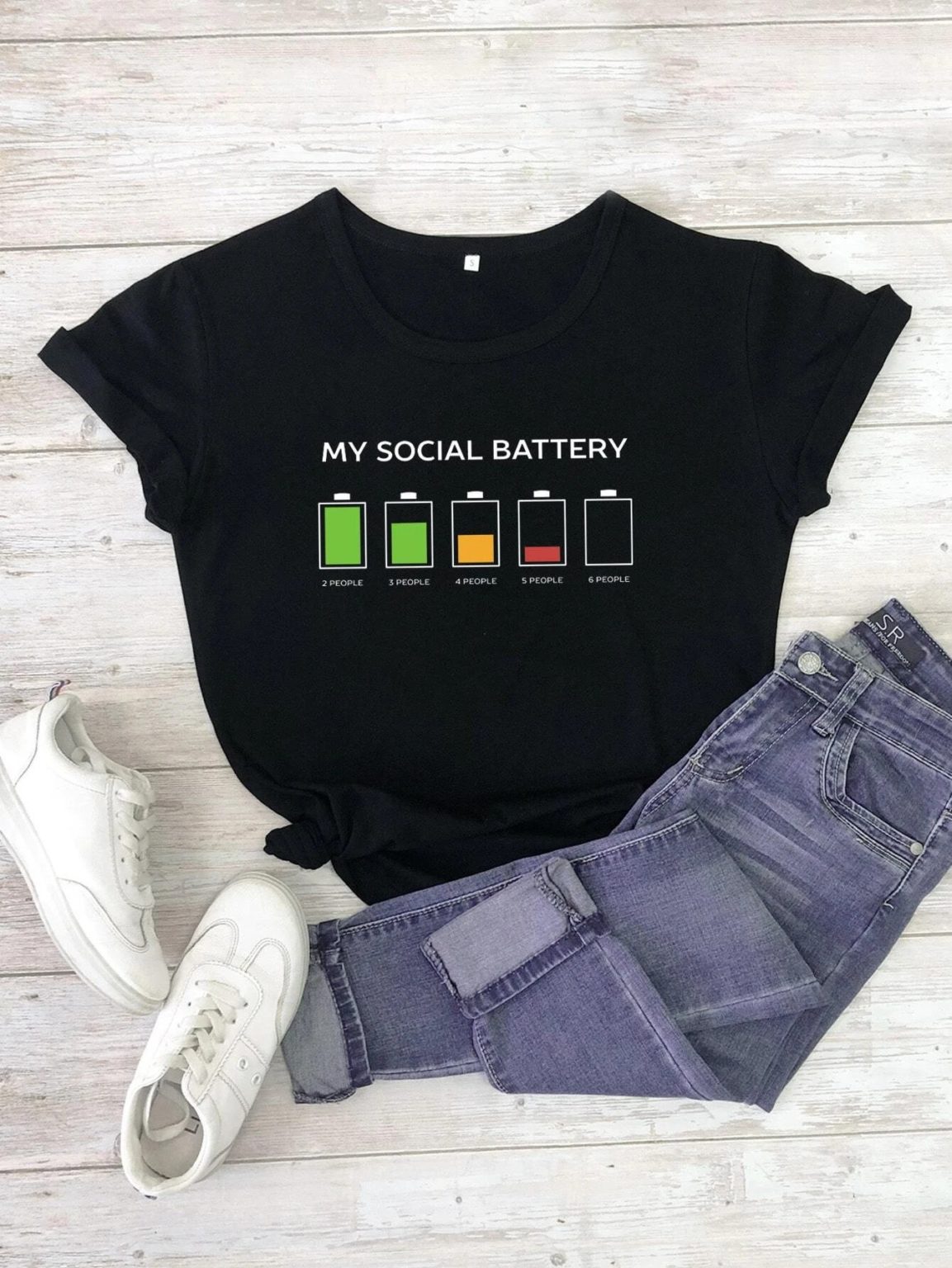 Дамска тениска My Social Battery DTG
