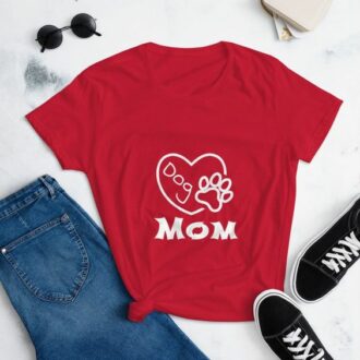 Дамска тениска Dog Mom*red