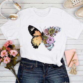 Дамска тениска Butterfly / Flowers 2021 DTG