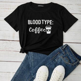 Дамска тениска Bloodtype: Coffee