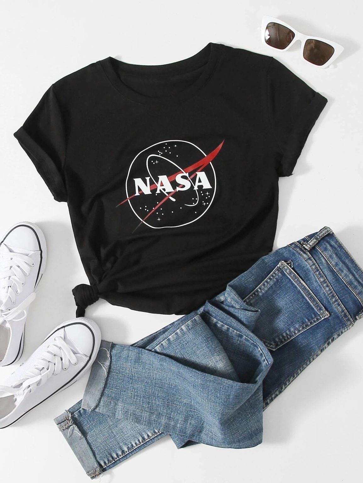 Дамска тениска NASA*black