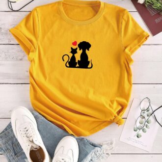 Дамска тениска Cat & Dog Love