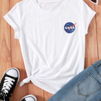 Дамска тениска NASA*little left side DTG