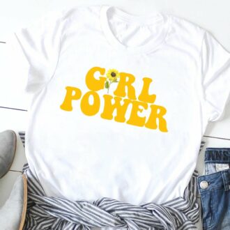 Дамска тениска Girl Power / Sunflower DTG