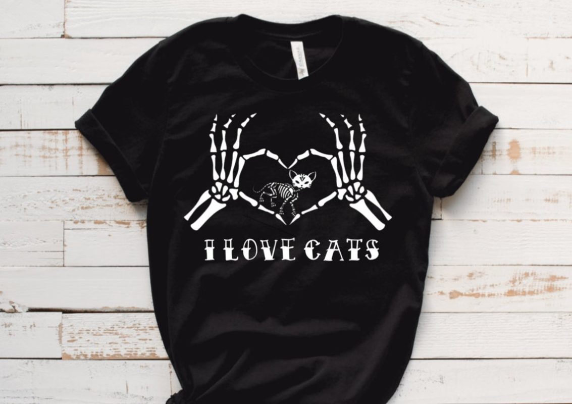 Дамска тениска I Love Cats 2021 DTG