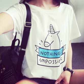 Дамска тениска Nothing is Impossible DTG
