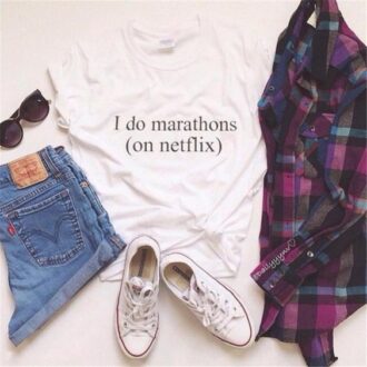 Дамска тениска I Do Marathons (on Netflix)