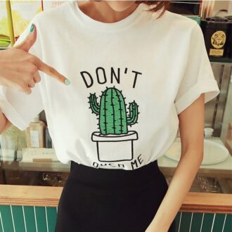 Дамска тениска Don't Touch Me / Cactus DTG