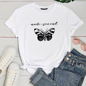 Дамска Тениска Anti Social Butterfly