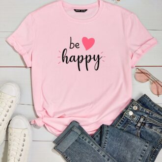 Дамска Тениска Be Happy Heart 2021