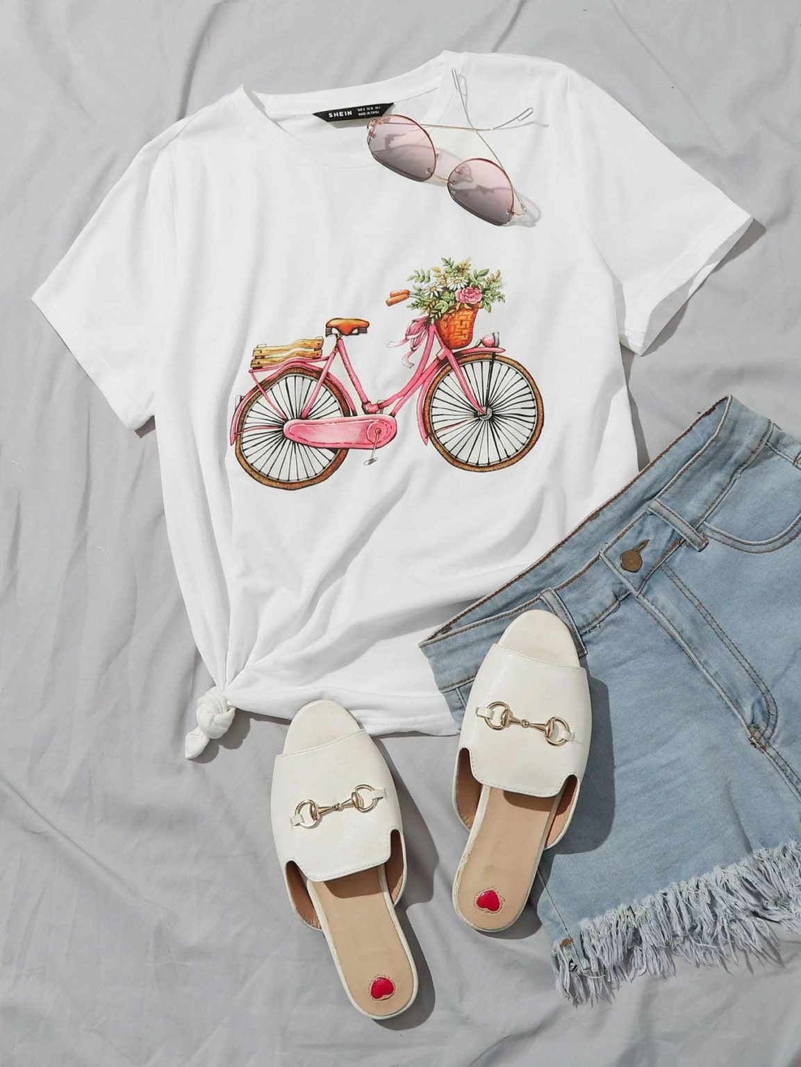 Дамска Тениска Flowers Bike DTG