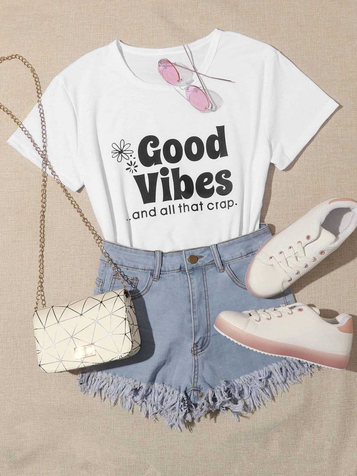 Дамска Тениска Good Vibes Crap