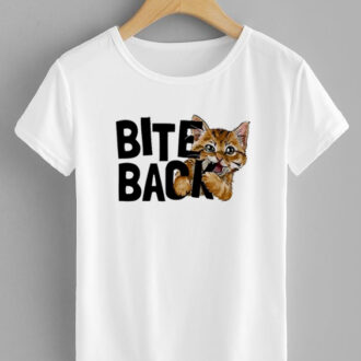 Дамска тениска Bite Back kitten DTG