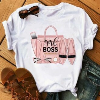 Дамска Тенискa Girl Boss* pink world DTG