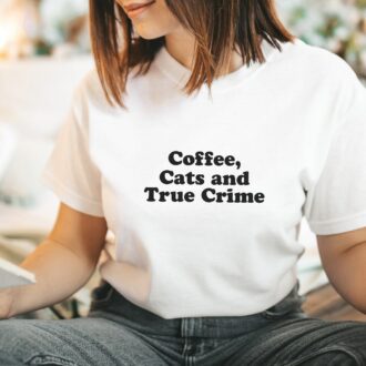 Дамска тениска Coffee Cats And True Crime