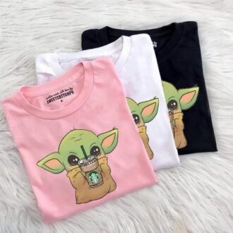 Дамска тениска Baby Yoda Starbucks DTG