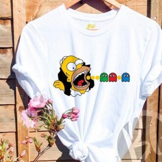 Дамска тениска Homer Pacman DTG