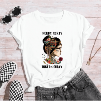 Дамска тениска Nerdy Dirty DTG