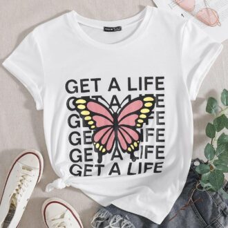 Дамска тениска Get life*Butterfly DTG