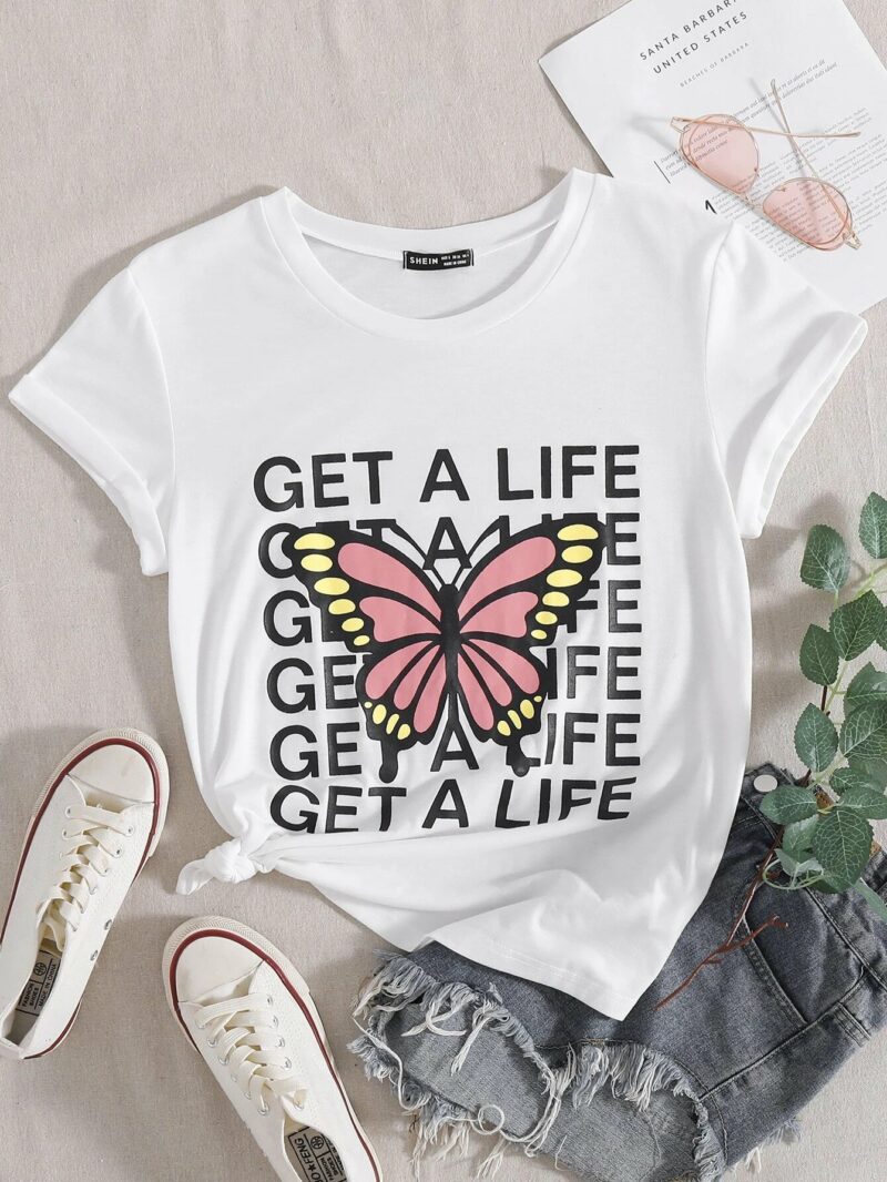 Дамска тениска Get life*Butterfly DTG