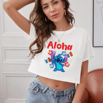 Кроп Топ Aloha Stitch DTG