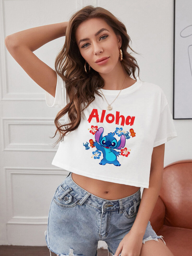 Кроп Топ Aloha Stitch DTG