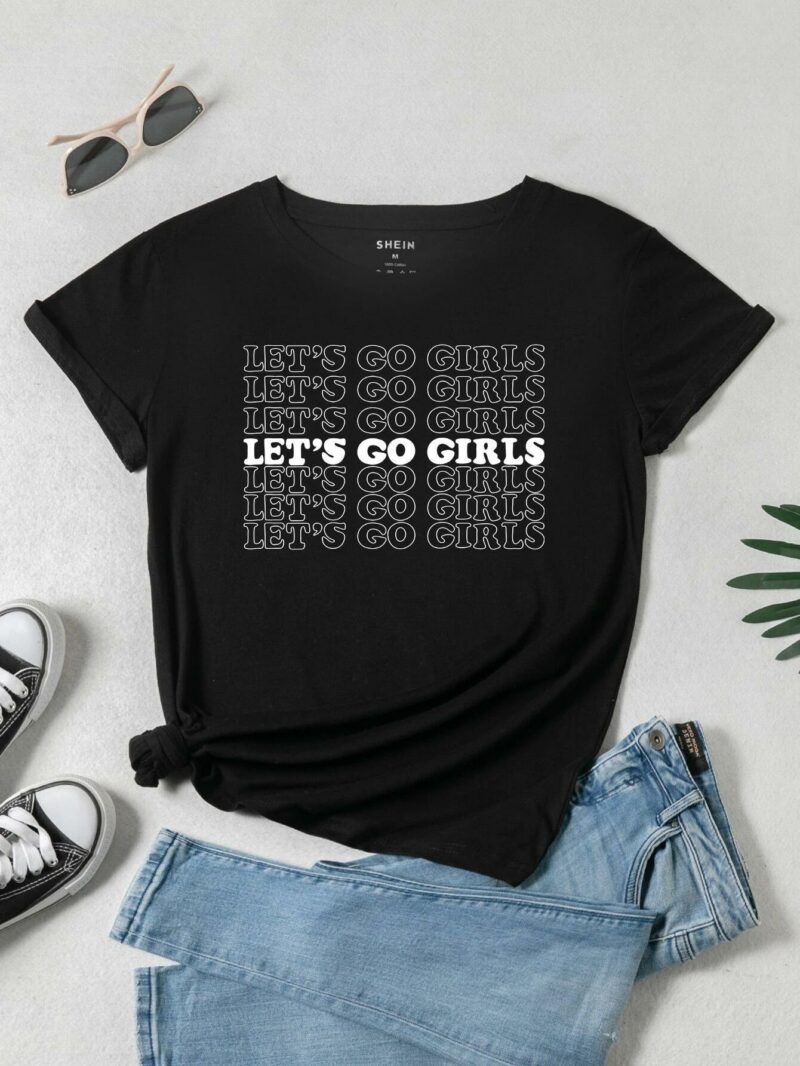 Дамска тениска Lets go Girls Outline