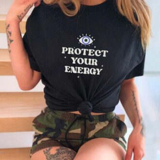 Дамска тениска Protect your Energy*third eye DTG