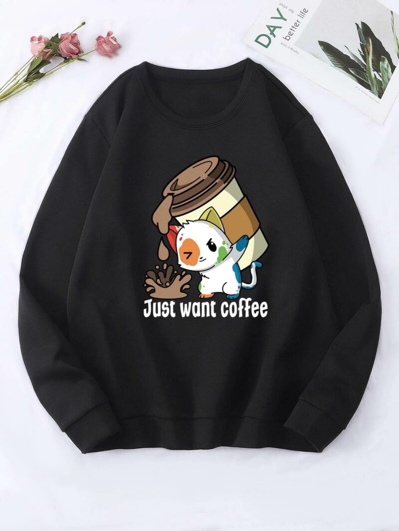 Дамска блуза Just want Coffee DTG