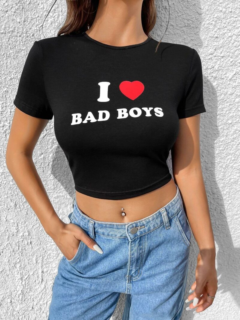 Кроп топ I Love Bad Boys