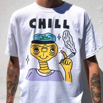 Мъжка тениска CHILL*high alien DTG