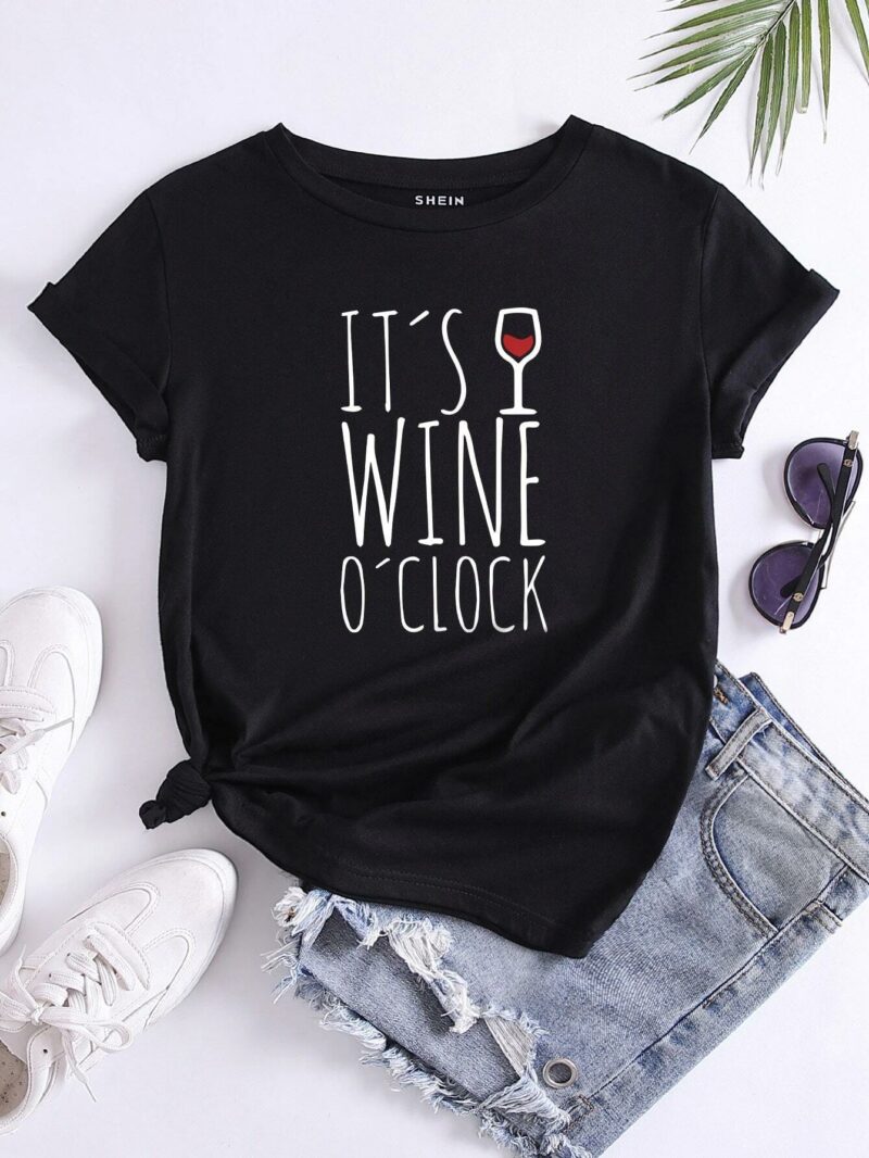 Дамска тениска It's Wine O'Clock