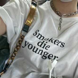 Дамска тениска Smokers die younger